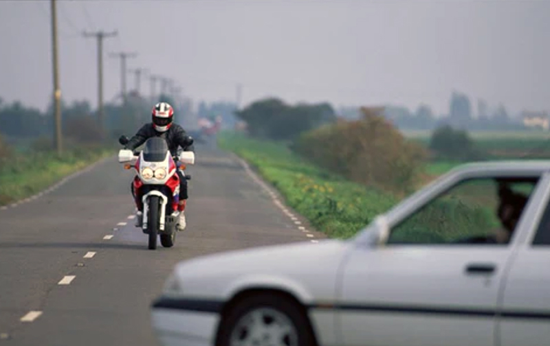 Car pulling out on motorcycle